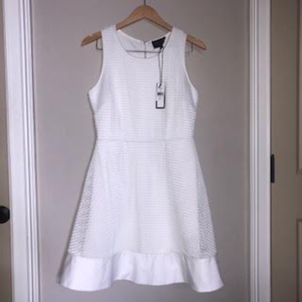 Romeo & Juliet Couture White Dress with Overlay